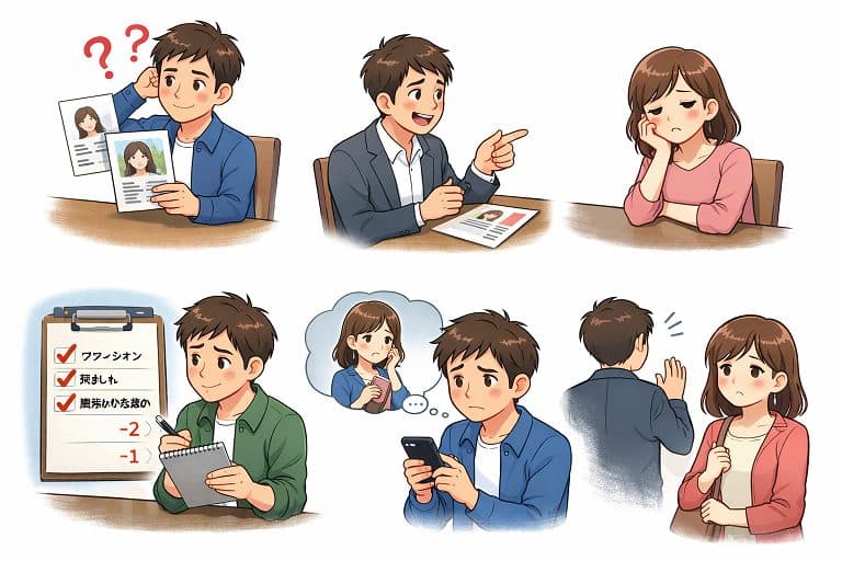 婚活で男性がやりがちな失敗ベスト5