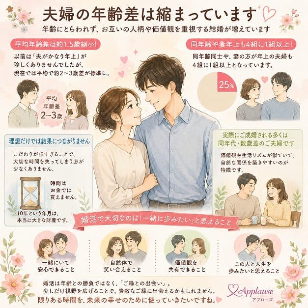 縮まる夫婦の年齢差！「年下女性にこだわる婚活」が難しくなっている理由